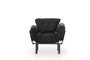 Atelier Del Sofa Nitta Single - Sillón de orejas Negro
